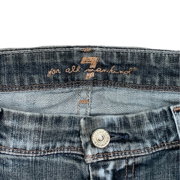 7 For All Mankind Women’s Midrise Bootcut Gray Denim Jeans - Picture 3 of 5